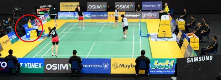 the badminton game